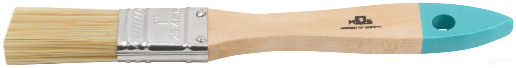 Кисть флейцевая, натур. cветлая щетина, деревянная ручка 1" (25 мм)