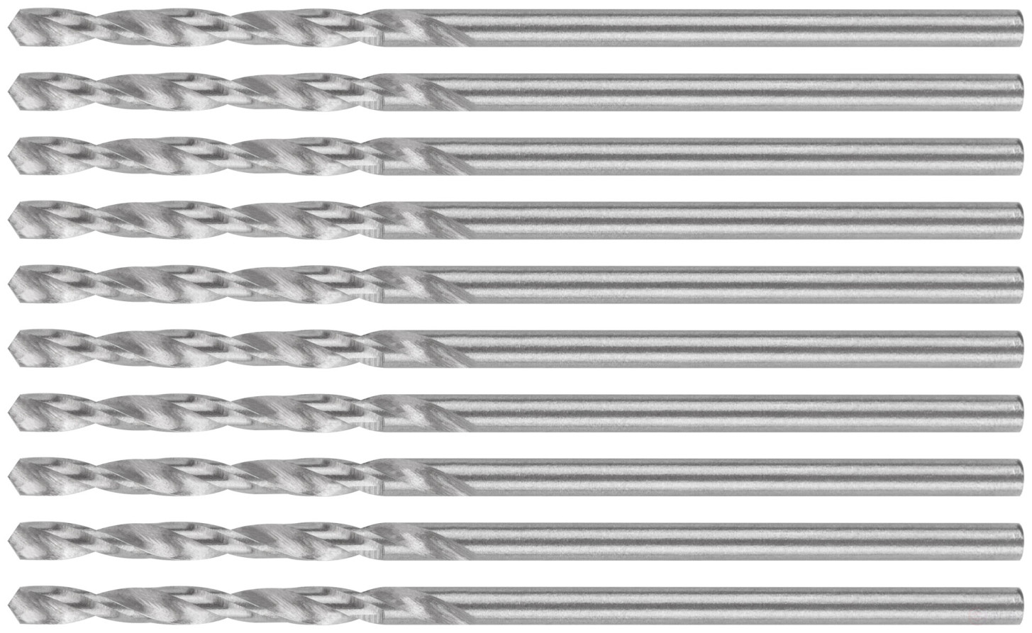 HSS ground metal drills, 135° sharpening angle, 1.5 x 43 mm (10 pcs.)