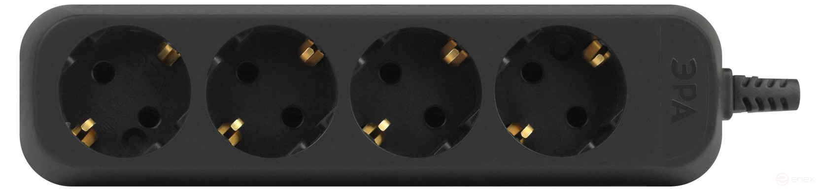 ERA KX-4e-B block 4 sockets with earthing black