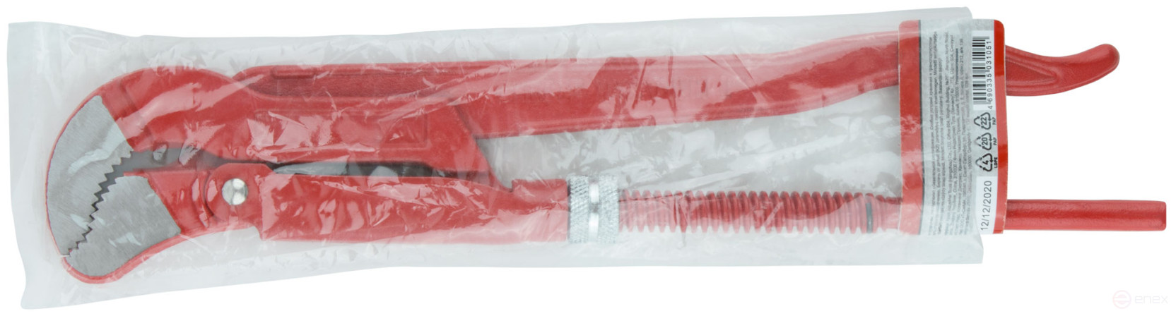 Gas pipe wrench 45 gr. ( type S ) tools steel 1" (300 mm)