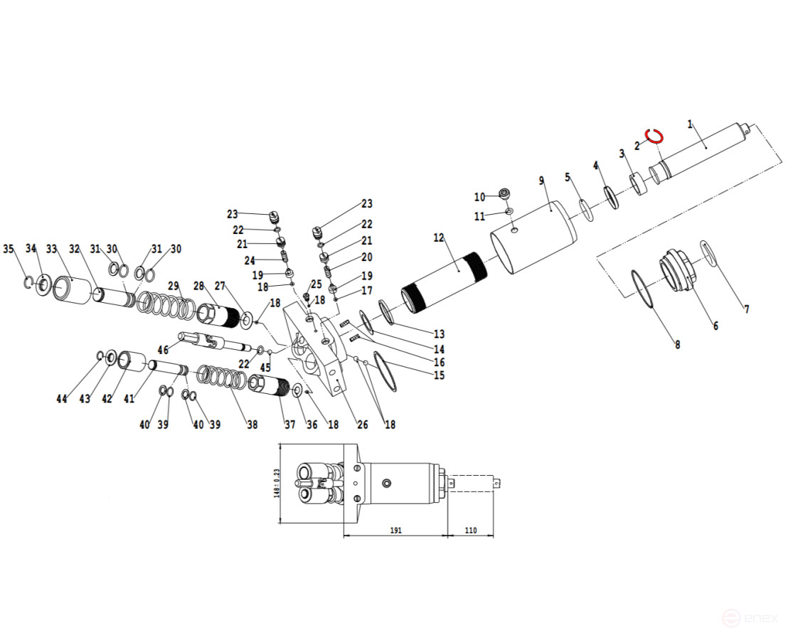 Кольцо стопорное пружинное V3, V3LP (Locking spring ring d30 x 2mm)