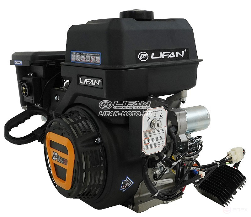 Lifan KP500E ECC engine, 25mm shaft, 18 Amp coil (filter element type "winter")