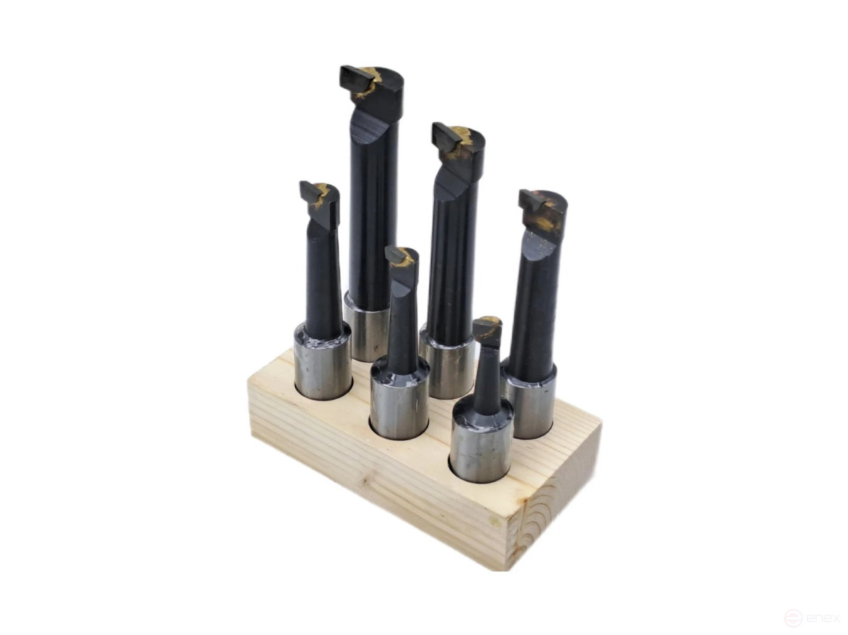 A set of 6 cutters. for boring heads f 100 mm (F1-25 mm) TORNERI T020242
