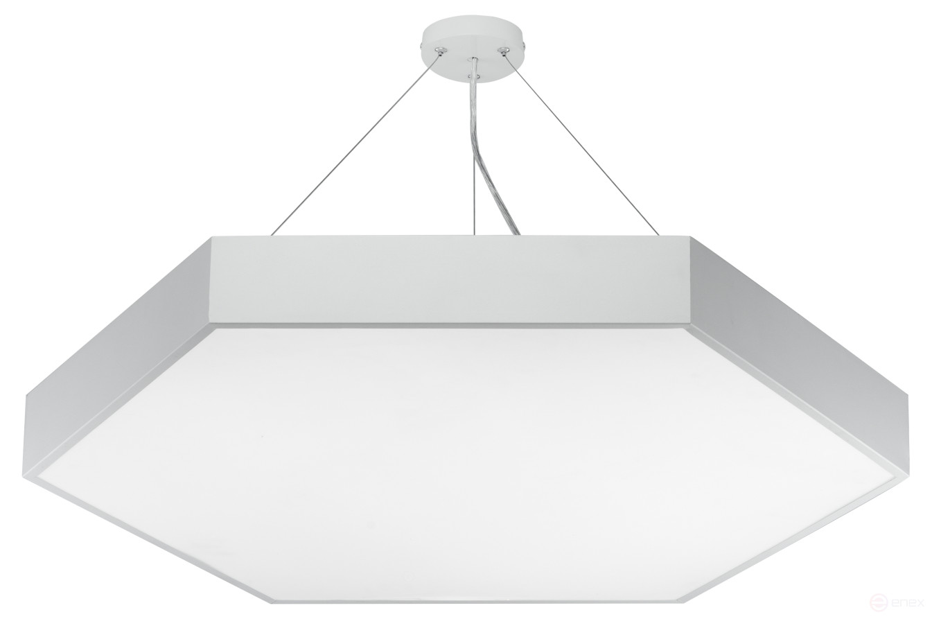 Светильник LED ЭРА Geometria SPO-121-W-40K-038 Hexagon 38Вт 4000K 4000Лм IP40 600*80 белый подвесной драйвер внутри