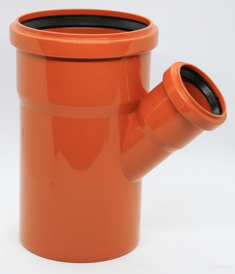 External Tee 110 by 50mm 45 degree Flextron