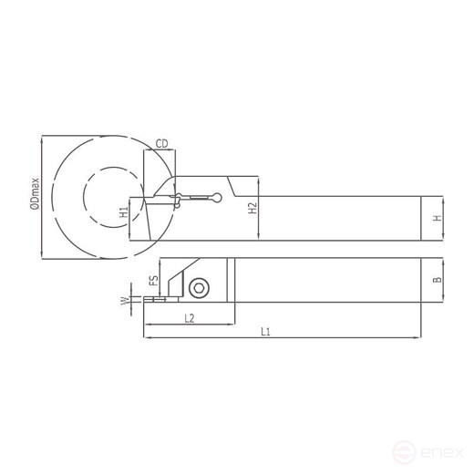 Heikenei Egt Snd Holders for Processing External grooves Sndvk N123 HEI.1016700OT