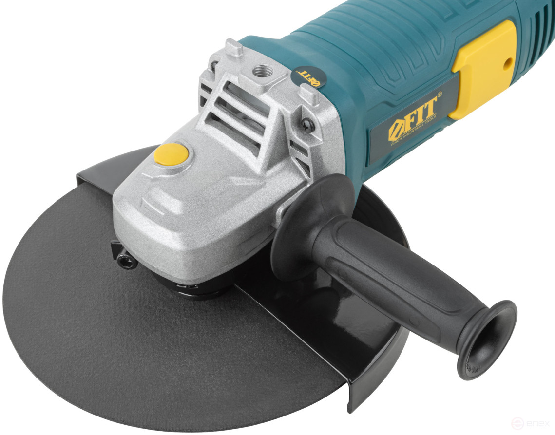 Angle grinder 2200 W; 6200 rpm; ClK 230 mm; 4.6 kg; used brushes; incline; float.start; repeat; box