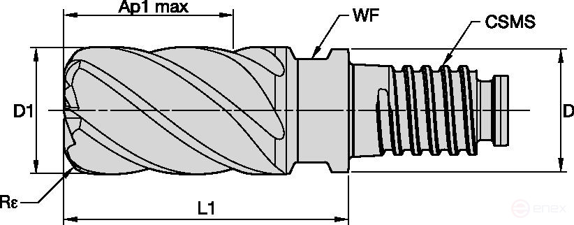 Фреза UJDV1000X6CQG KCSM15