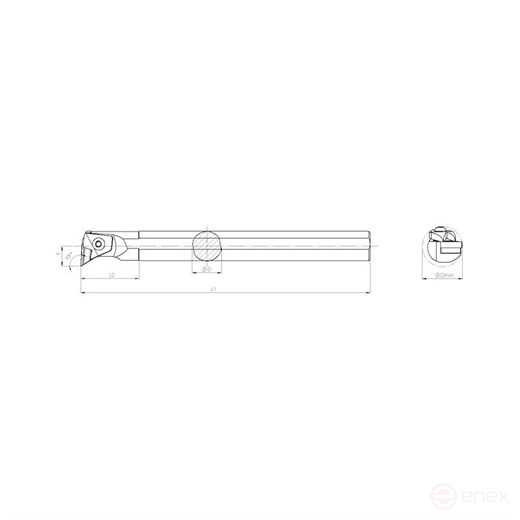 Heikenei Ckunl Knux 1604 Holder for internal turning, left HEI.1352700
