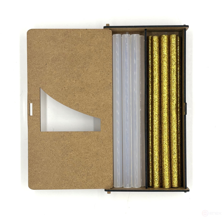 Клеевые стержни ПрофКлей-8288 ассорти (прозрачные - золото), 7х200 мм, 36 шт, 300 г