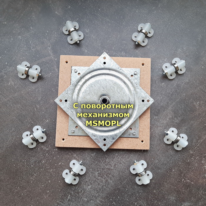 Mini bearing support rollers for medium loads (8 pcs). Height 19.5 mm