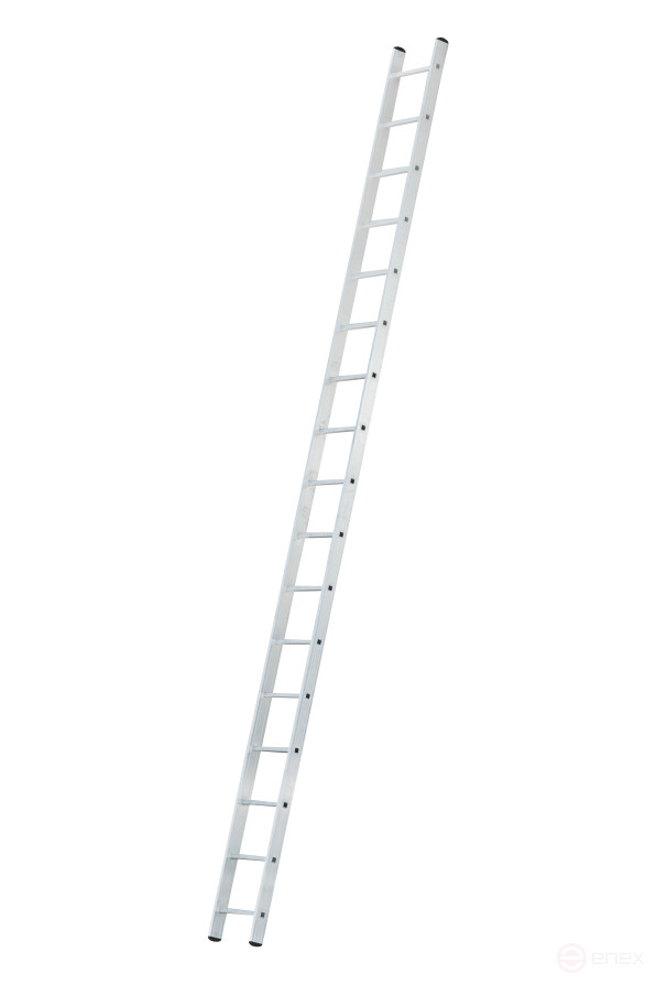 Single-section aluminum ladder 17 steps AL 1x17 P80