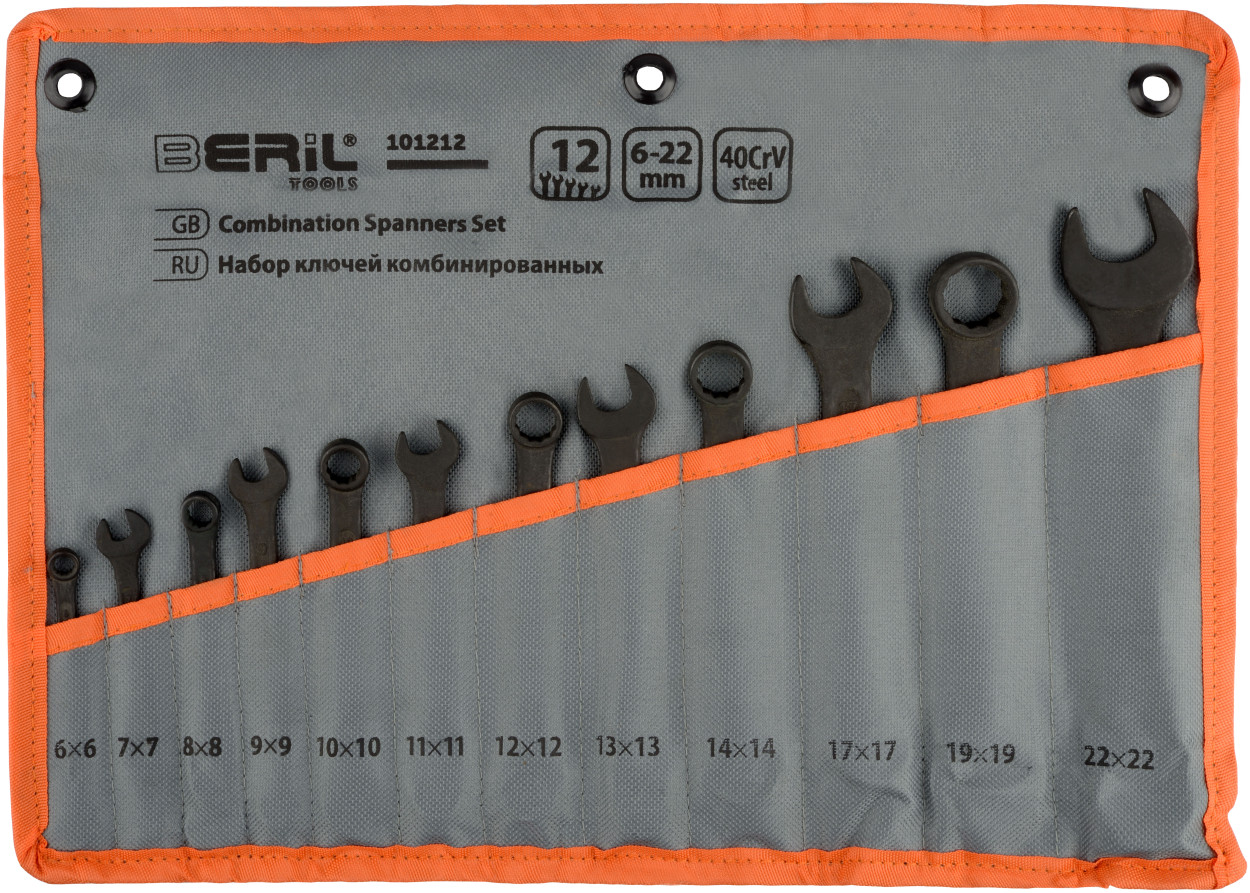 Набор комбиниров. ключей 12шт.(6-22мм)(в сумке) BERIL