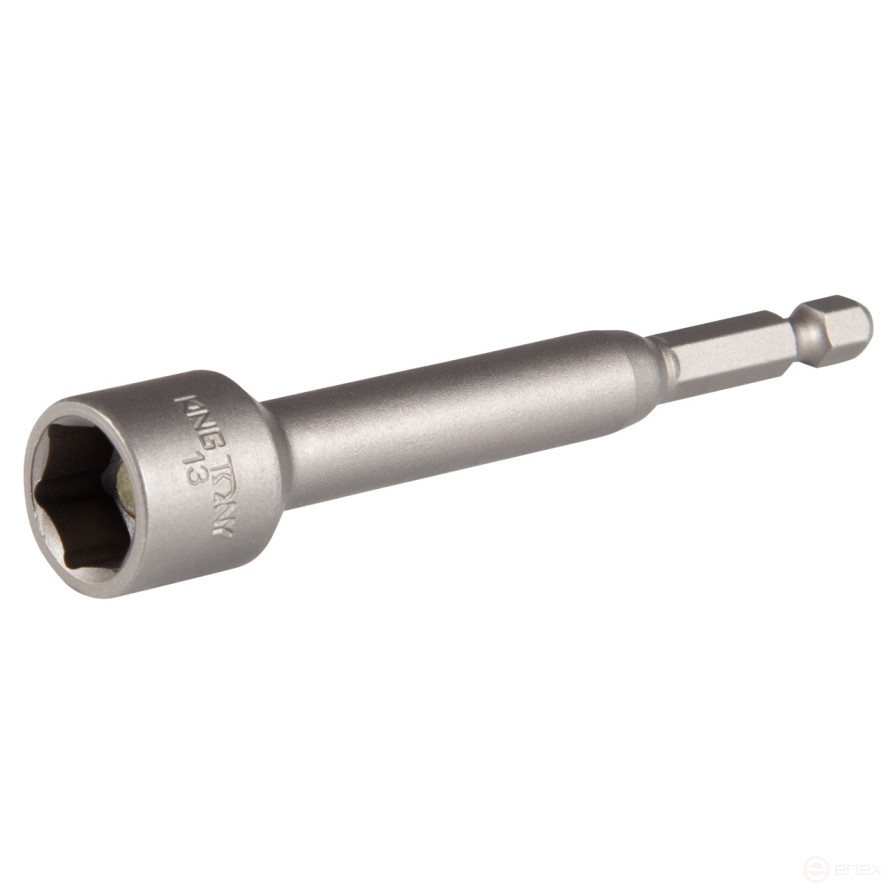 1/4" hex screwdriver head, 13 mm, L = 100 mm, magnetic KING TONY 7611013M