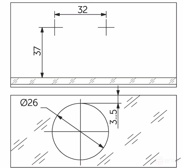 Inner loop for glass with spring h0 slide-on AKS (round plug chrome)