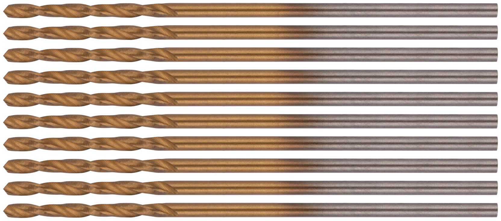Сверла HSS по металлу, титановое покрытие 1,0 мм (10 шт.)