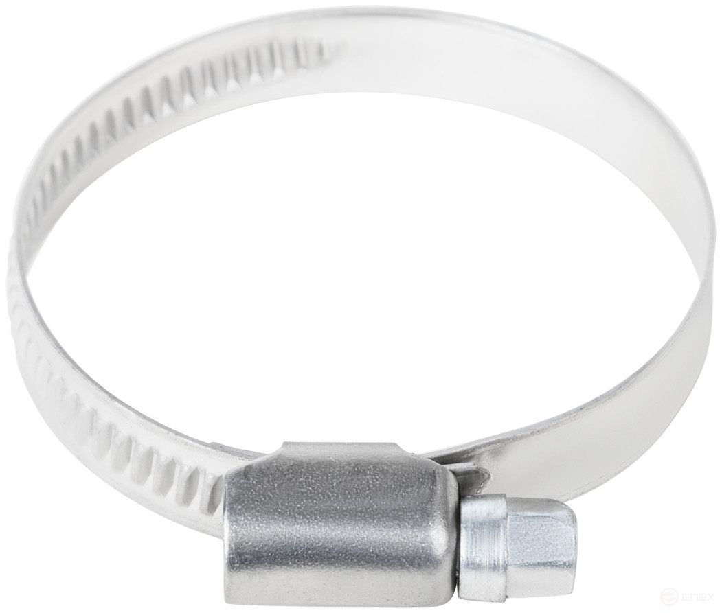 Хомут обжимной накатной, ширина 9 мм, нерж.сталь 32-50 мм
