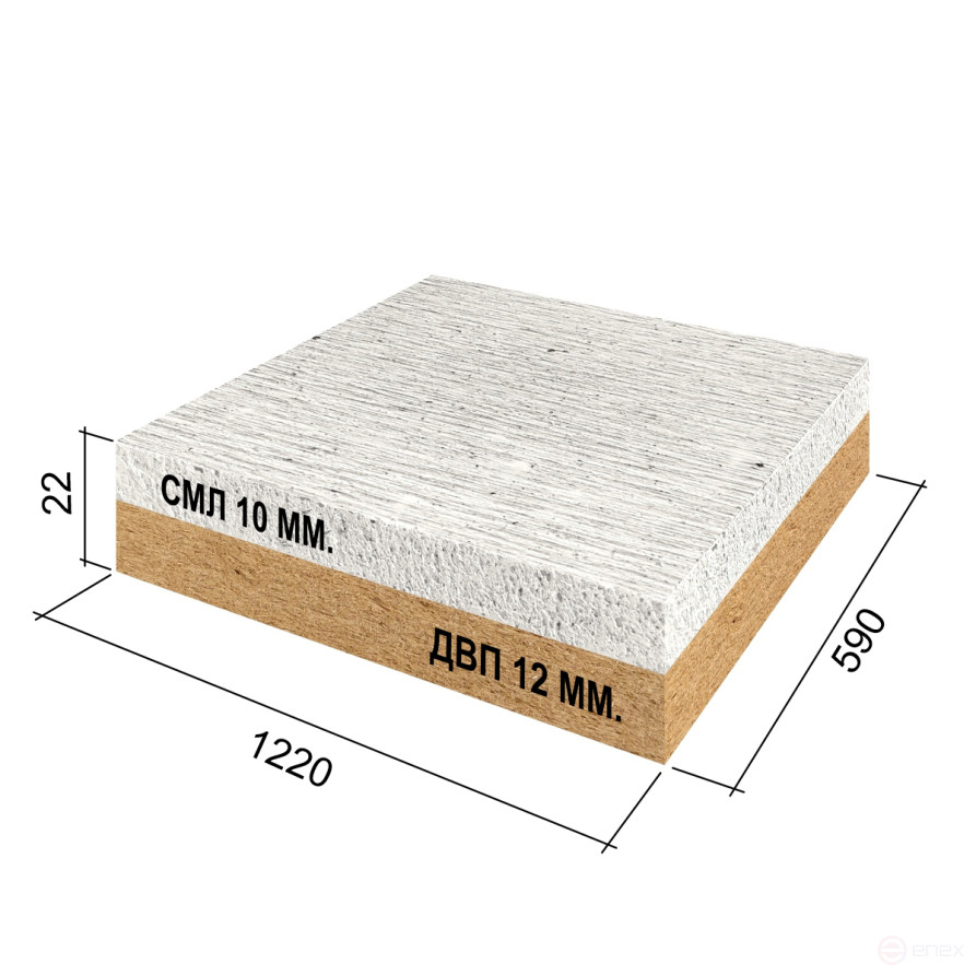 Панель Комфорт 1220х590х22 смл10/двп11