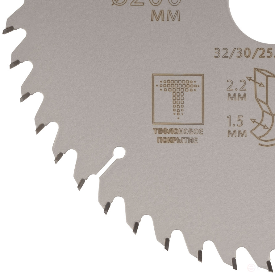 Диск пильный по дереву с тефлоновым покрытием 48Т, CUTOP Profi plus, 200 х 1,5/2,2 х 32/30/25,4/20 мм