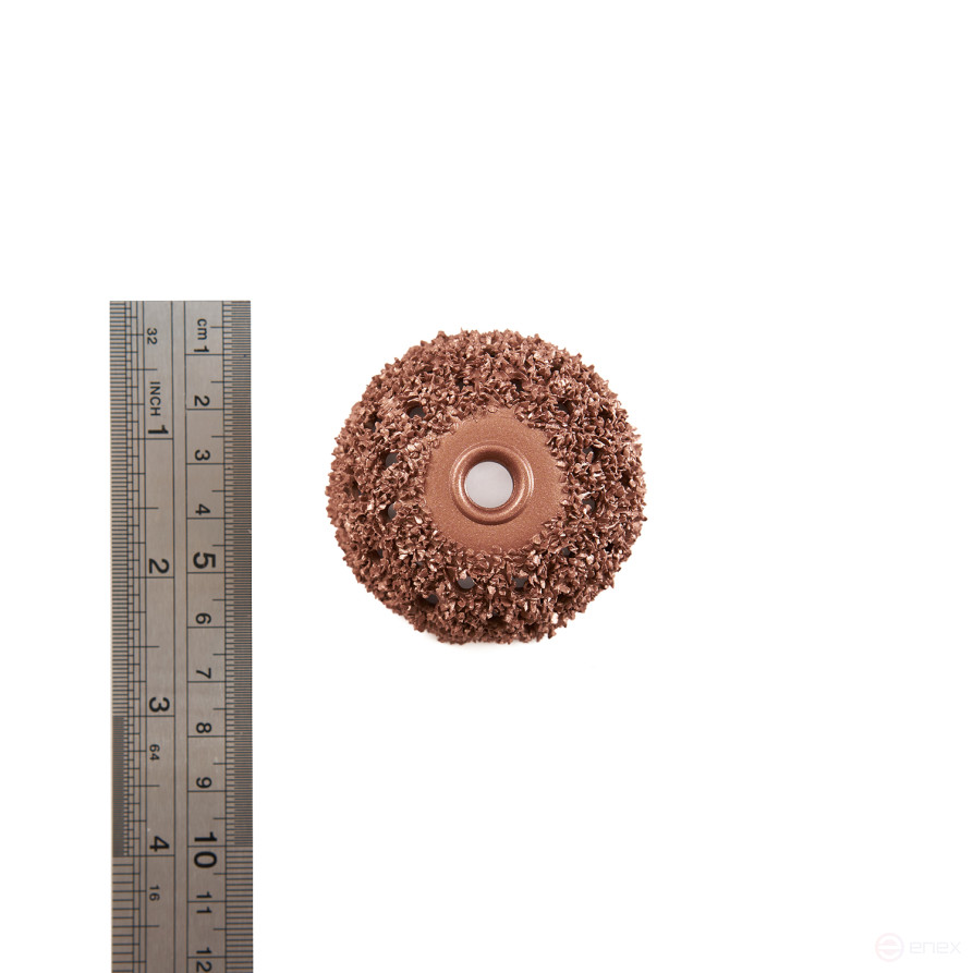 NS05-6418 Rough hemisphere, Ø55x25mm, AH 3/8"-24 thread, 18 Grit