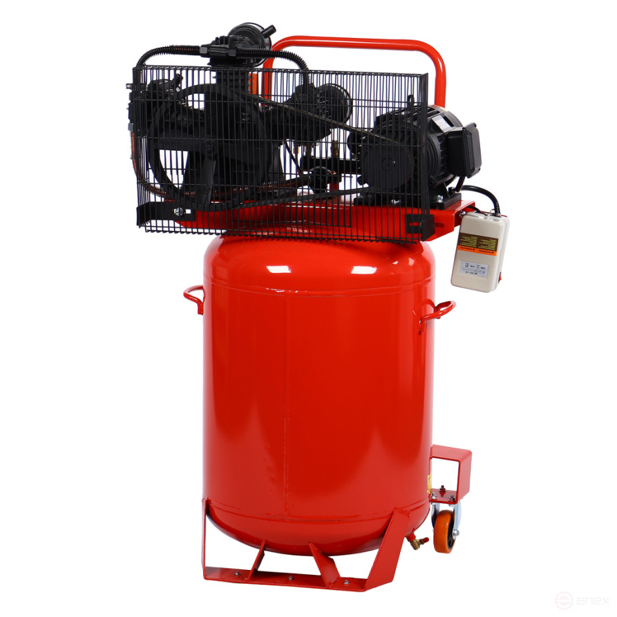 Компрессор пневматический 380В 3.0кВт 8атм. 400л/мин. ресивер-150л поршн. ремен. вертикальный GTE