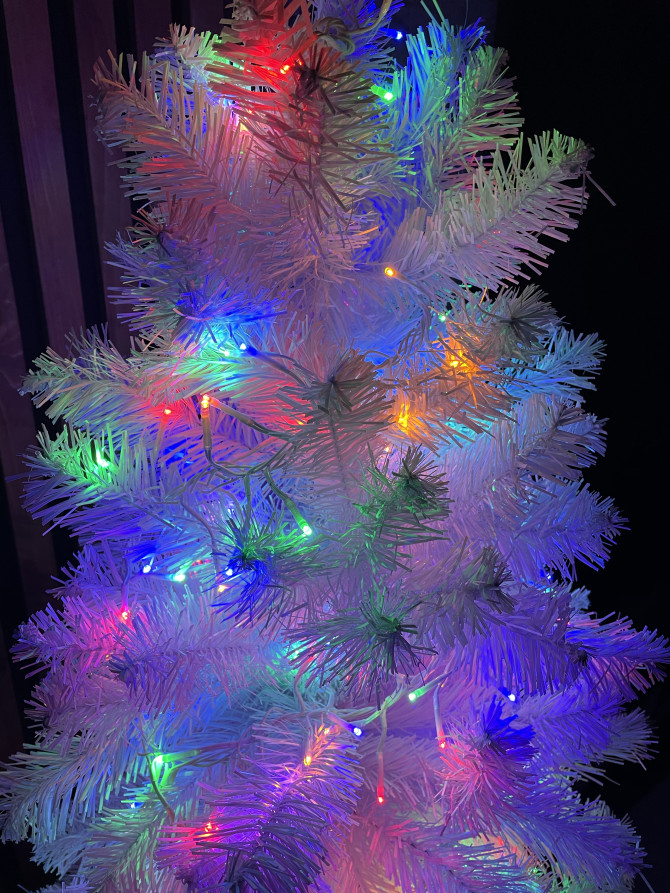 LED Christmas Garland ERA ENIN - WM Tinsel 3.9m White Wire Multicolor