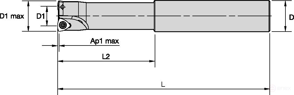 Milling cutter 16Y02R060A16SWP03L150