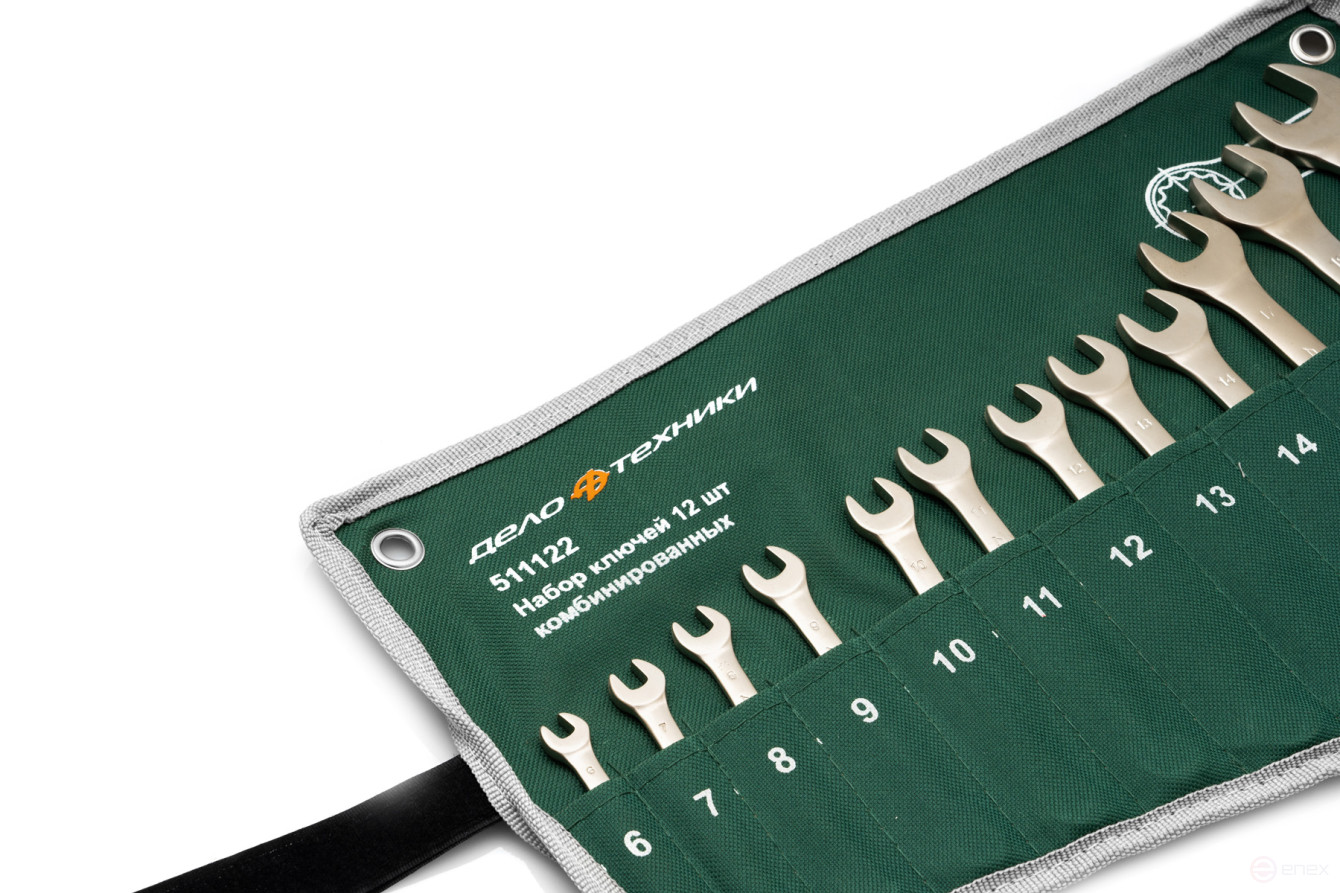 Набор ключей комбинированных 12 шт. (6,7,8,9,10,11,12,13,14,17,19,22 мм) планшет тетрон.