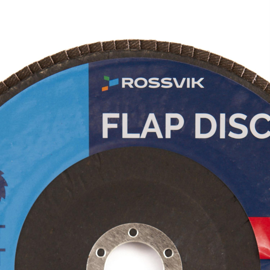 Круг шлифовальный лепестковый ROSSVIK 180*22мм 120 Grit. Тип29, Zr, 80м/с, 8500об/мин