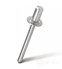 Closed exhaust rivet MESSER Aluminum/Aluminum AlMg1.5%/Sst. Standard sideboard. 4.8x14.0 mm (Package 500 pcs.)
