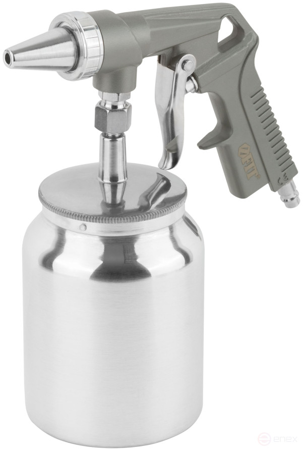 Sandblasting gun, aluminum bottom tank 1000 ml, quick-release connection, 240 kg/min