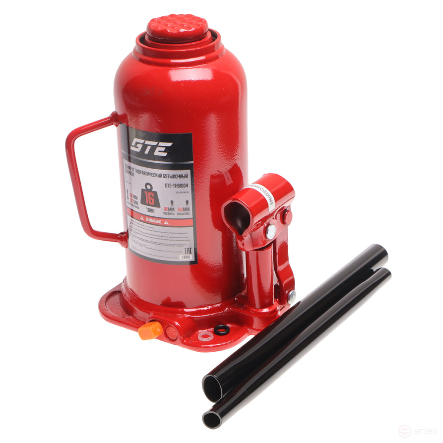 Домкрат бутылочный 16т 227-457мм GTE