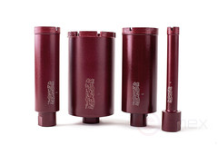 Сегментная алмазная коронка MESSER REDLINE по граниту диаметр 25 мм длина 100 мм