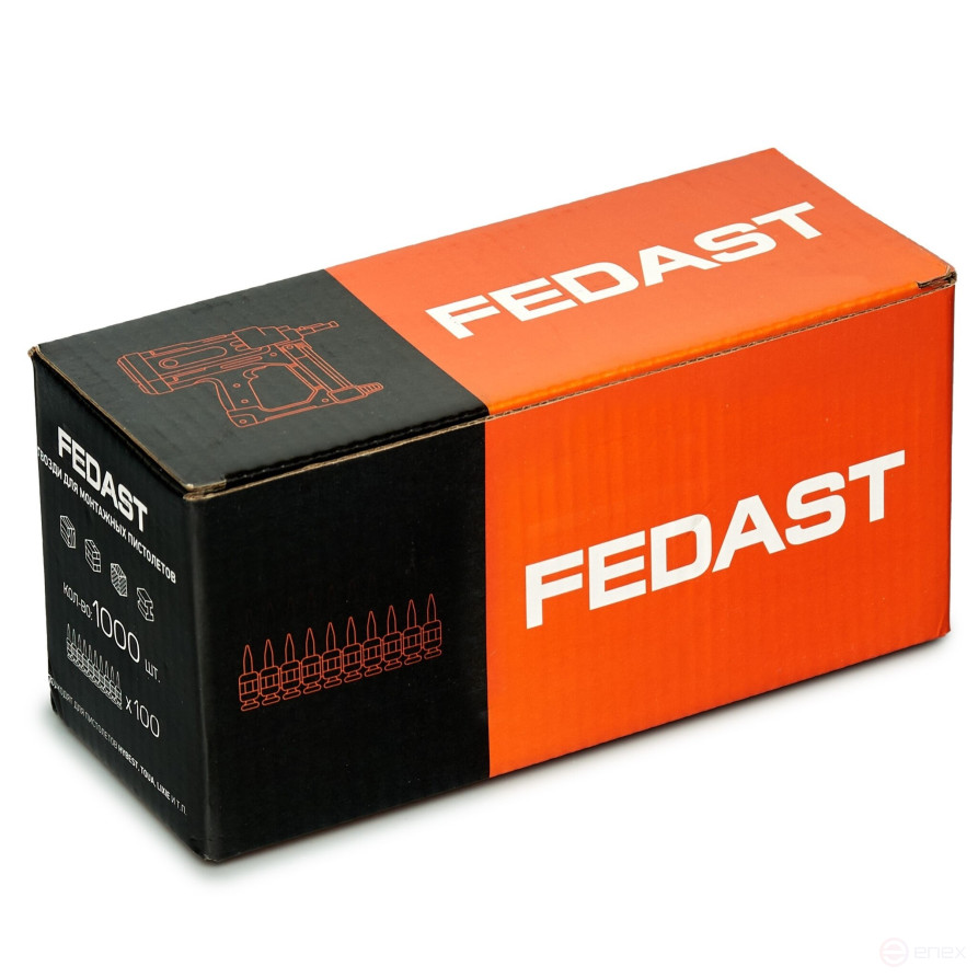 Nails for metal and fragile concrete type CN (2.7*32 mm screw, 1000 pcs/pack) FEDAST