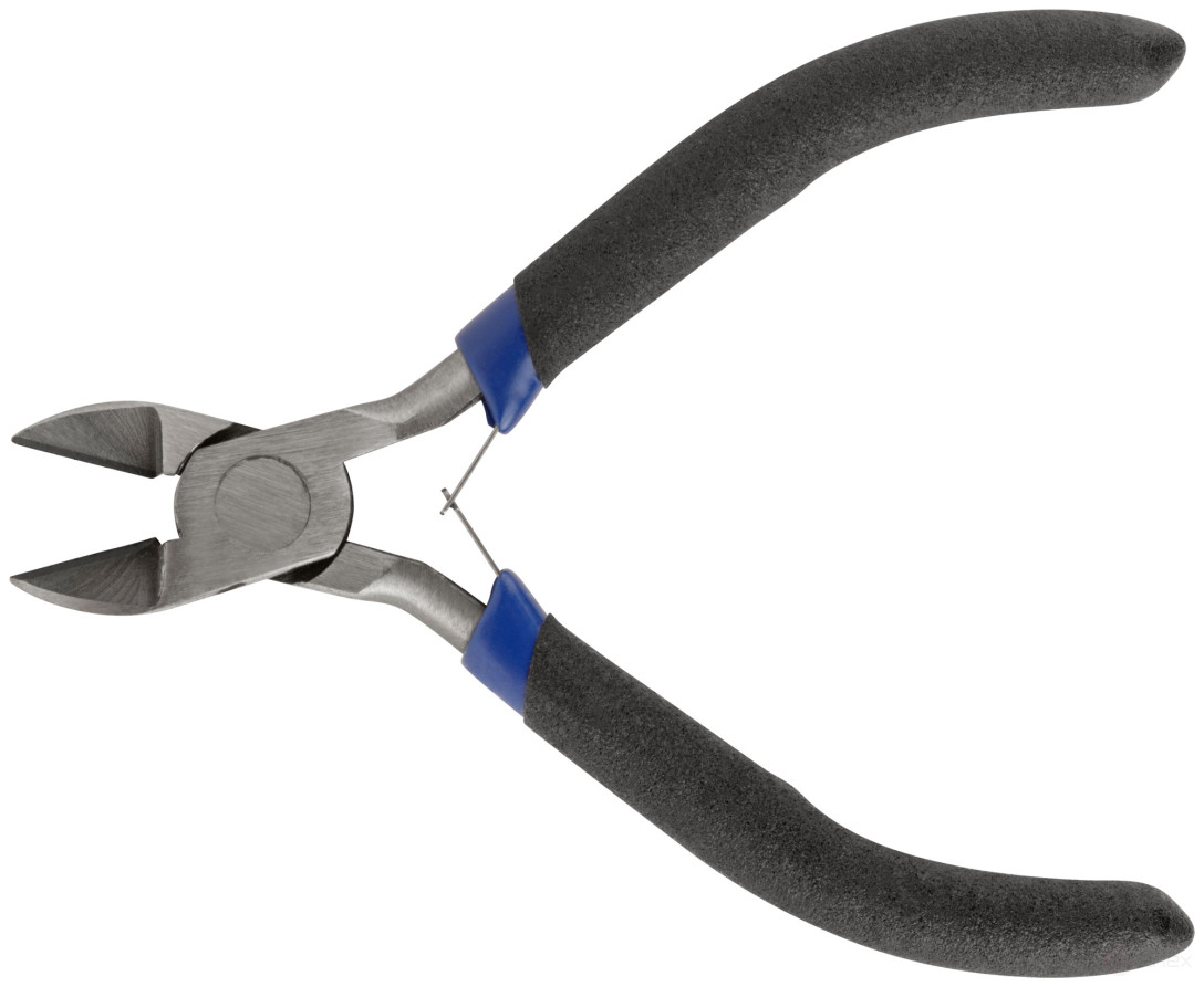 Mini side cutters, blue handles 110 mm
