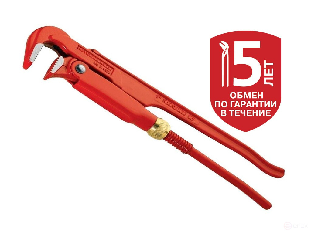 Шведский газовый ключ 90 град. D 4", L-36"