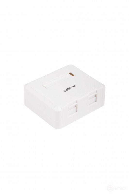 WRline WR-MB-2 Корпус настенной розетки для установки 2-х вставок типа Keystone Jack, цвет белый