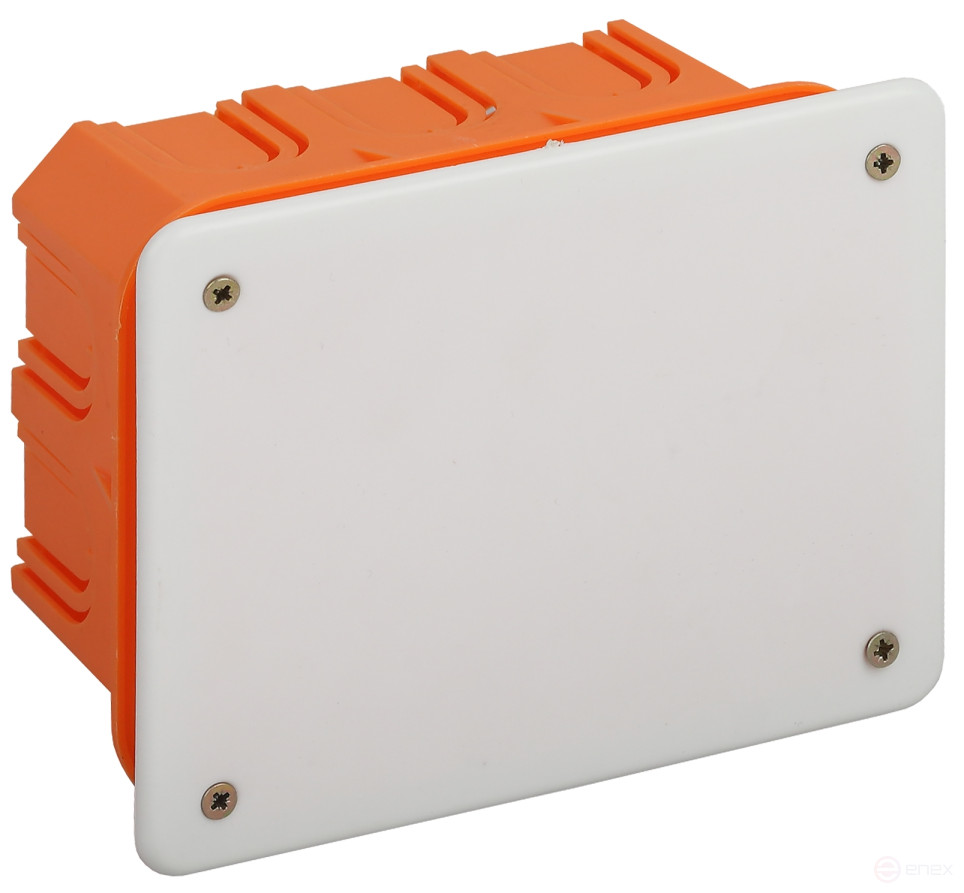 Soldering box ERA KRT-120-92-70 concealed installation red and white 120x92x70mm for solid walls self-tapping screws cover IP20