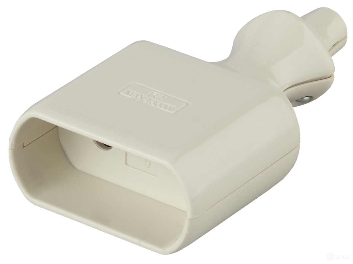 ERA R2 cable outlet without grounding 10A direct input white