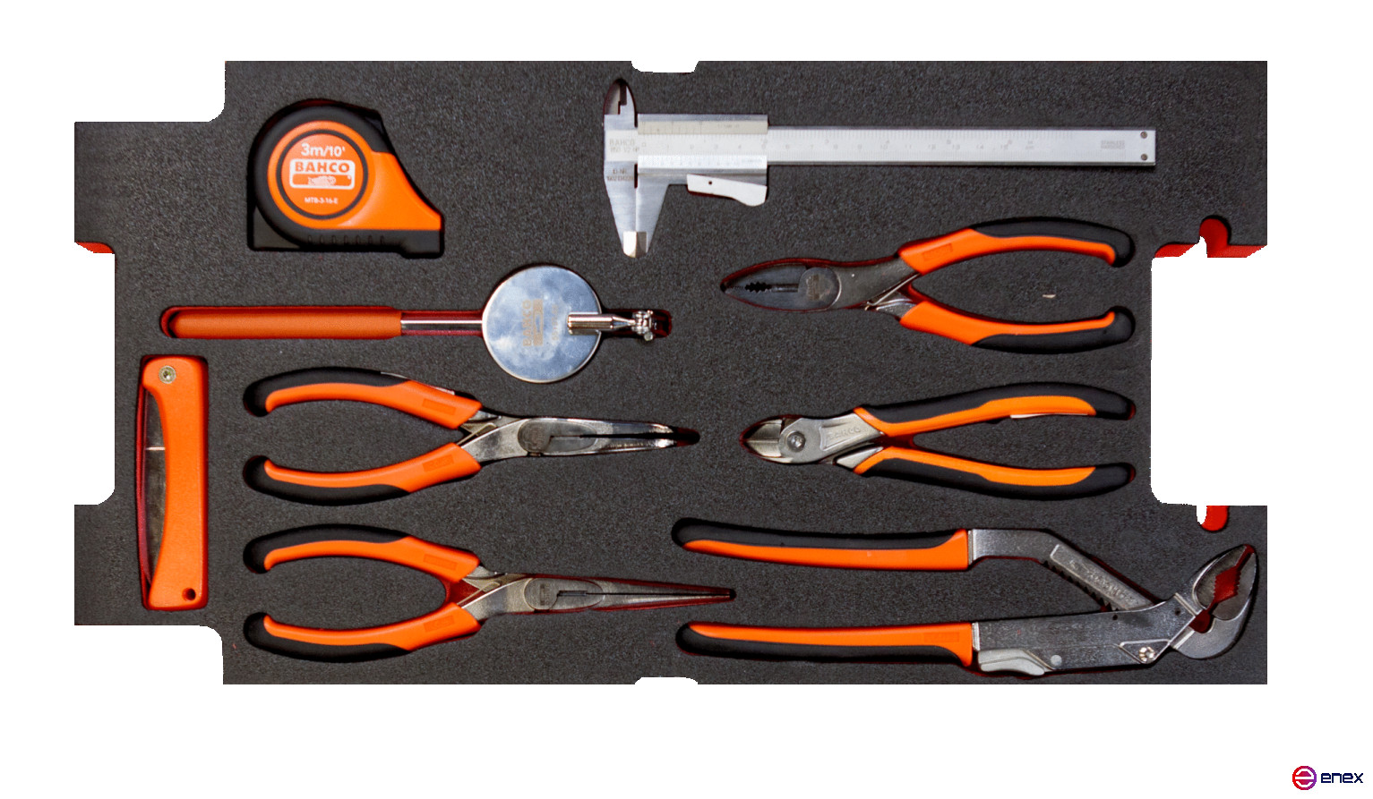 Fit&Go Набор шарнирно-губцевого и измерительного инструмента в ложементе, 9 предметов