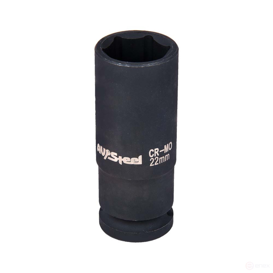 Головка ударная 6-гранная 1/2" удлиненная 22мм
