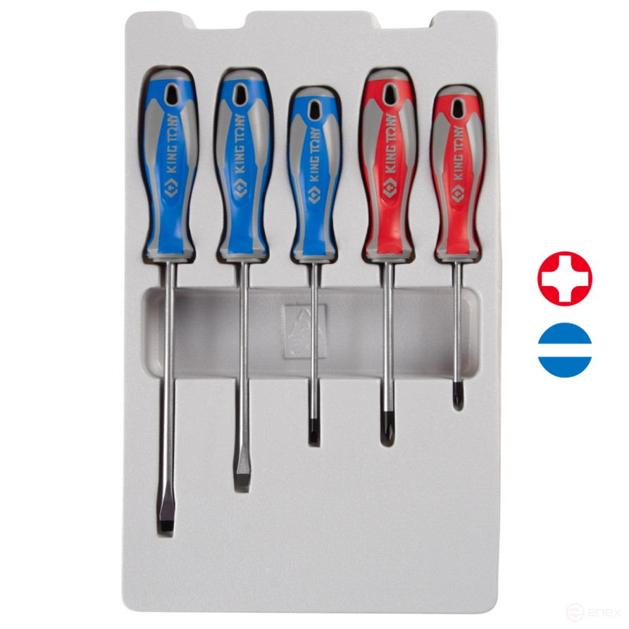 Screwdriver set, 5 pieces KING TONY 30115MR