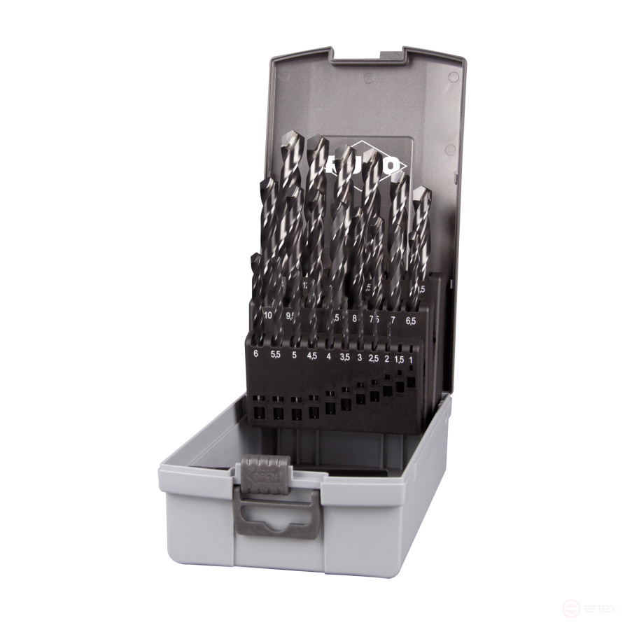 Набор сверл по металлу с впаянными твердосплавными режущими пластинами Тип N, 23 предметов Tecrona, 815215CRO