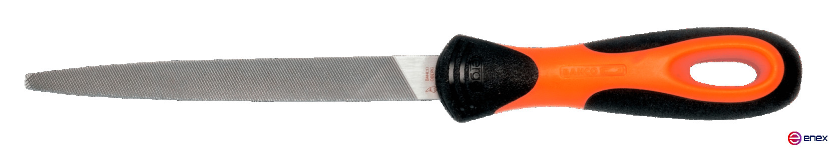 Flat pointed file with handle ERGO 200 mm, notch drachevaya