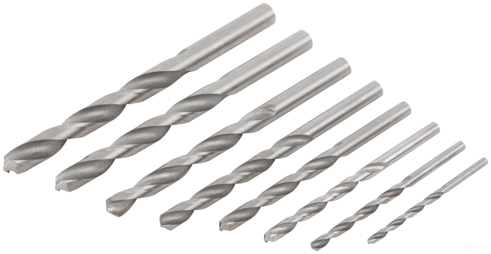 Set of HSS metal drills, 118° sharpening angle, layer. case, 8 pcs. (3-4-5-6-7-8-9-10 mm)