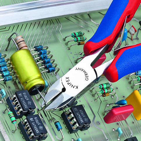 Бокорезы для электроники, экстр. нагрузки , кругл. головка, рез: провол. мягк. Ø 2 мм, ср. Ø 1.4 мм, тв. Ø 1 мм,роял. струна Ø 0.6 мм,L-120 мм, 83HRC