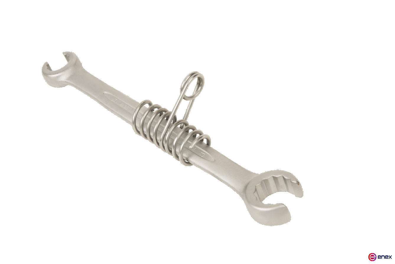 Ключ накидной с разрезом и предохранительной пружиной, 24х27 мм