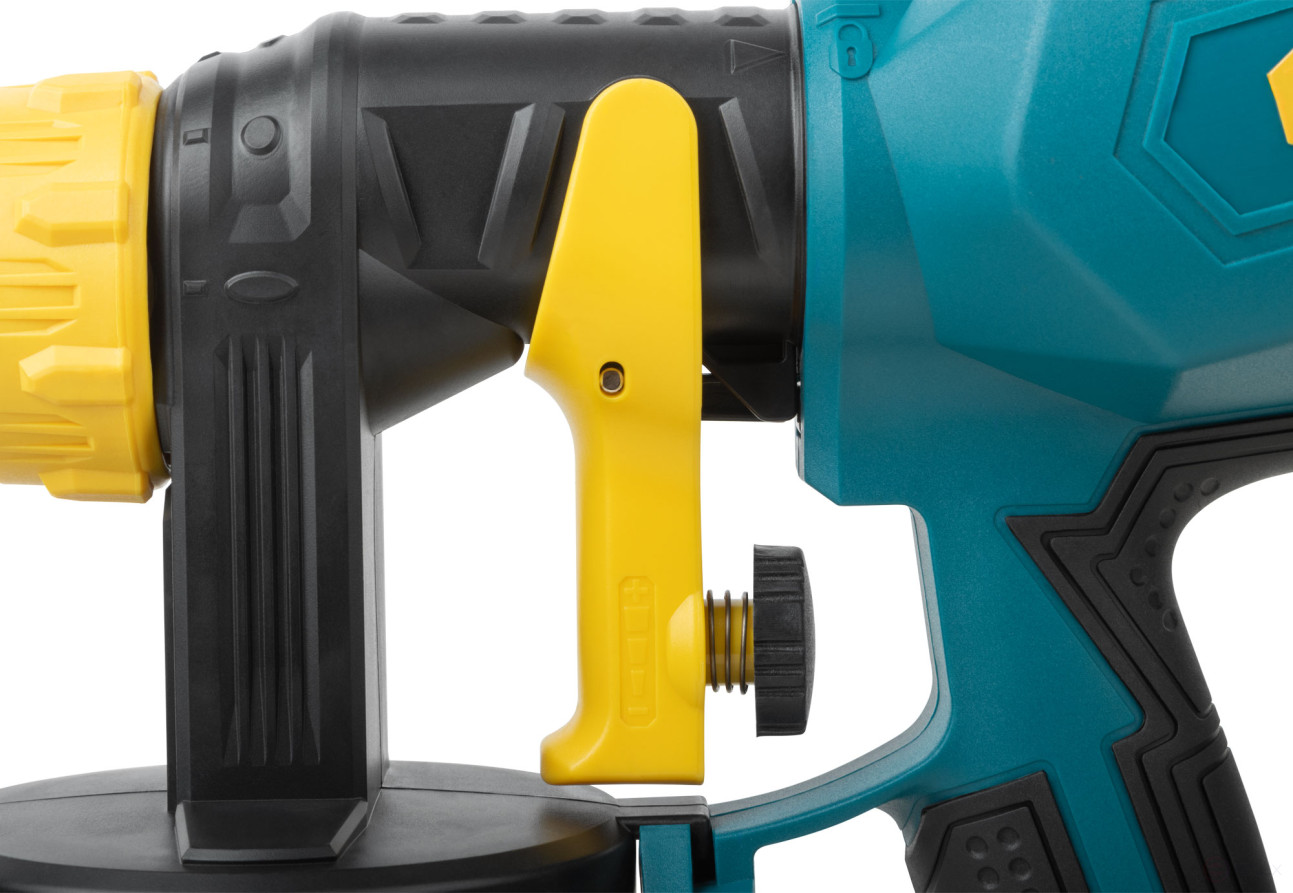 Распылитель Акк. 20 В; 1,8 / 2,5 мм; 1000 мл; 70 DIN/сек; 700 мл/мин; HVLP; коробка