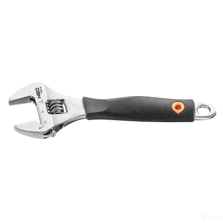 Adjustable wrench 150 mm, working range 0-23 mm