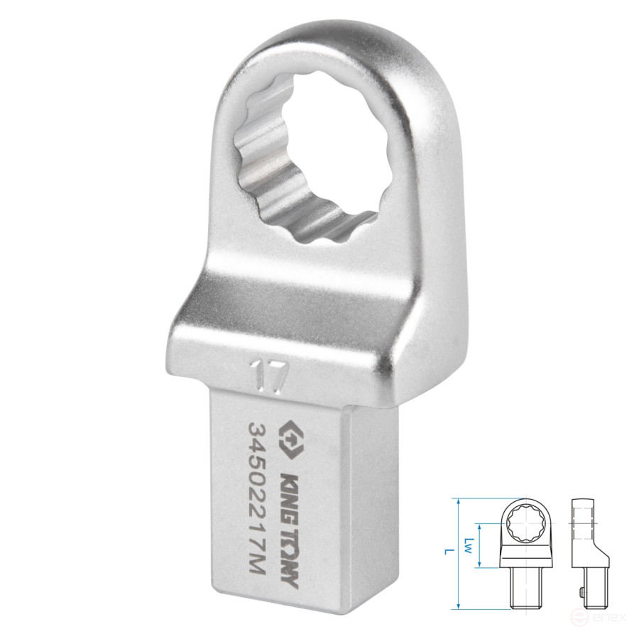 Folding nozzle of the "FIT" series, 17 mm, 14x18 mm KING TONY 34502217M